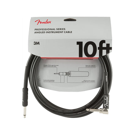 Fender Professional Series Angled Instrument Cable, 10ft - Black