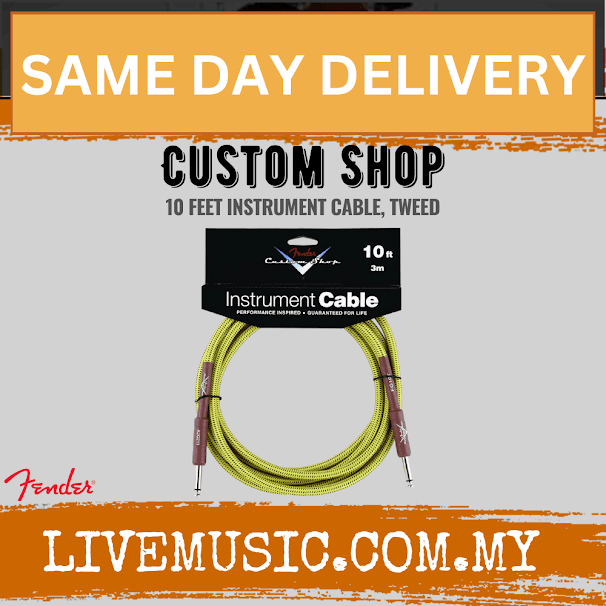 Fender Custom Shop Instrument Cable 10ft - Tweed