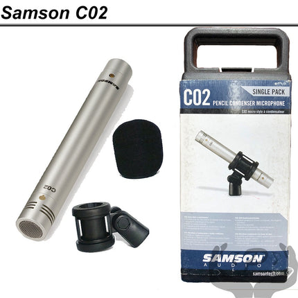 Samson C02 - Stereo Small-diaphragm Pencil Cardioid Condenser Microphones, Single (CO2)