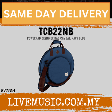 TAMA TCB22-NB 22inch Powerpad Designer Cymbal Bag, Navy Blue ( TCB22NB / TCB22 NB)