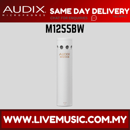 Audix M1255BW Miniature Condenser Microphone - White (M1255 BW/M1255-BW)