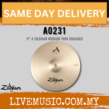 Zildjian 17" Medium Thin Crashes (A0231)
