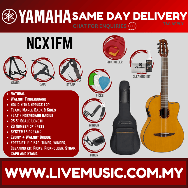 Yamaha NCX1FM Acoustic/Electric Nylon String Guitar with Pickup ( NCX-1FM )