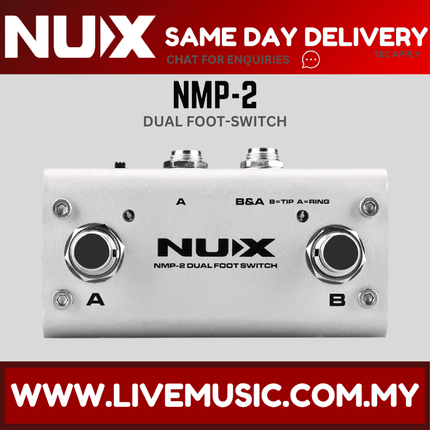 NUX NMP-2 Dual Foot Switch Universal Controller For Keyboard, Modules And Effect Pedals ( NMP2 / NMP 2 )