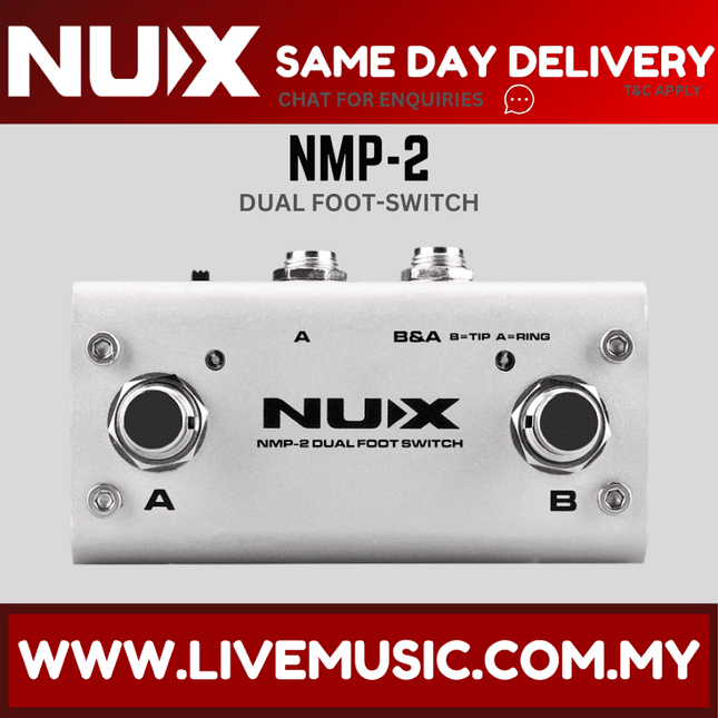 NUX NMP-2 Dual Foot Switch Universal Controller For Keyboard, Modules And Effect Pedals ( NMP2 / NMP 2 )