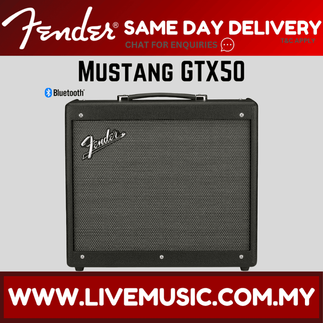 Fender Mustang GTX50 Guitar Combo Amplifier (GTX-50/GTX 50)