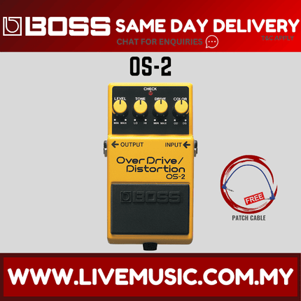 Boss OS-2 OverDrive/Distortion Guitar Effect Pedal (OS2 OS 2)
