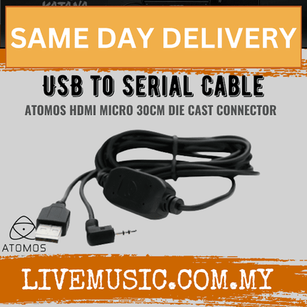 Atomos USB Type-A to Serial LANC Calibration Cable (6.5')
