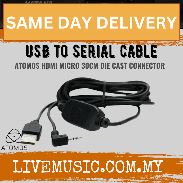 Atomos USB Type-A to Serial LANC Calibration Cable (6.5')