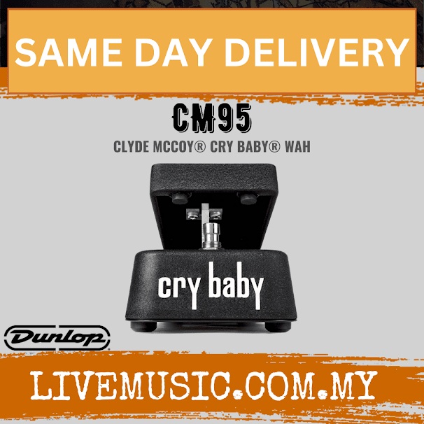 Jim Dunlop CM95 Clyde McCoy Cry Baby Wah Wah Guitar Effects Pedal (CM-95/CM 95)