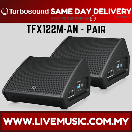Turbosound TFX122M-AN 1100W 12'' 2-way Flashline Series Stage Monitor - Each / Pair ( TFX122MAN / TFX122M AN )