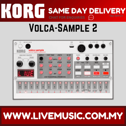 Korg Volca Sample 2 USB Digital Sample Sequencer Onboard Sounds , Drum Machine And Midi (VolcaSample2/Volca-Sample2)
