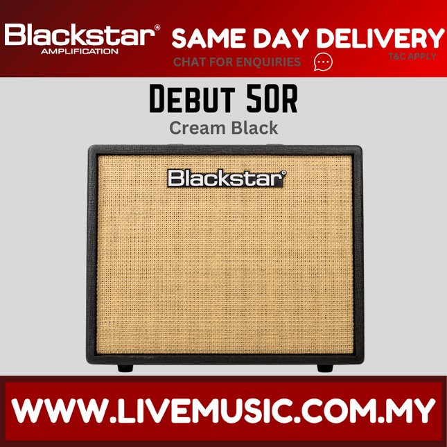 Blackstar Debut 50R 50 Watt Combo Guitar Amp - Cream Black ( Debut50R / Debut-50R )