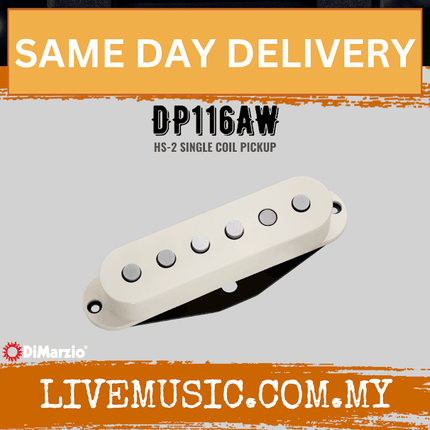 DiMarzio DP116 HS-2 Single Coil Guitar Pickup - Aged White (DP116HS2/DP116-HS2)