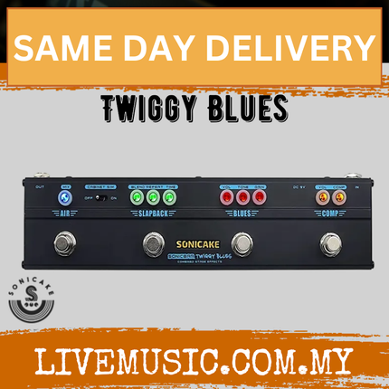 Sonicake QCE-20 Twiggy Blues Multi Effects Vintage Blues Rock Tone Pedal ( QCE20 QCE 20 )