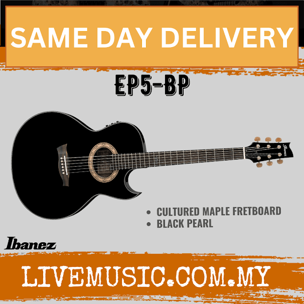 Ibanez EP5-BP Steve Vai Signature Acoustic Guitar - Black Pearl High Gloss ( EP5 BP / EP5BP )