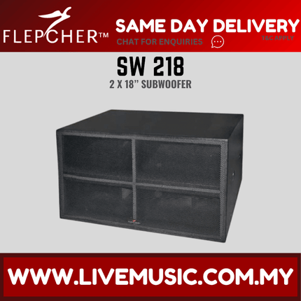 Flepcher SW-218 2 x 18'' Subwoofer ( SW218 / SW 218 )