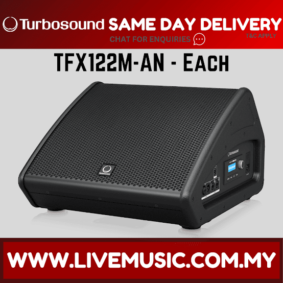 Turbosound TFX122M-AN 1100W 12'' 2-way Flashline Series Stage Monitor - Each / Pair ( TFX122MAN / TFX122M AN )