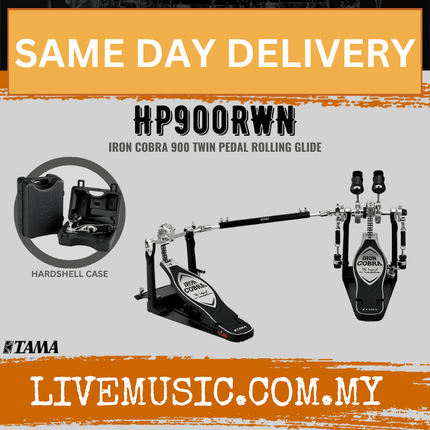 TAMA HP900RWN Iron Cobra 900 Series Rolling Glide Twin Pedal / Double Pedal / Drum Pedal case Included