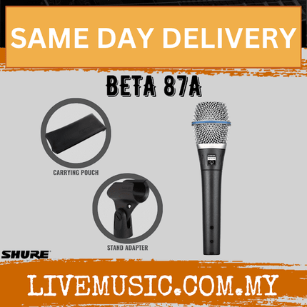 Shure Beta 87A Handheld Condenser Microphone ( BETA87A BETA-87A )