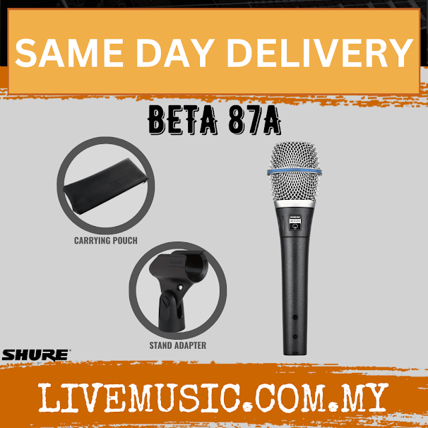 Shure Beta 87A Handheld Condenser Microphone ( BETA87A BETA-87A )