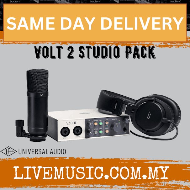 Universal Audio Volt 2 Studio Pack USB C Audio Interface, Condenser Microphone, Headphones And Software ( Volt2 )