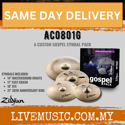 Zildjian A Custom Cymbal Set - Gospel Pack (AC0801G)