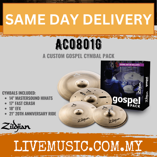 Zildjian A Custom Cymbal Set - Gospel Pack (AC0801G)