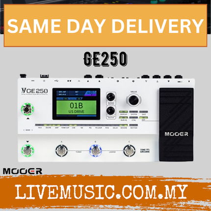 Mooer GE250 Guitar Amp Modelling and Multi Effects Pedal ( GE-250 / GE 250 )