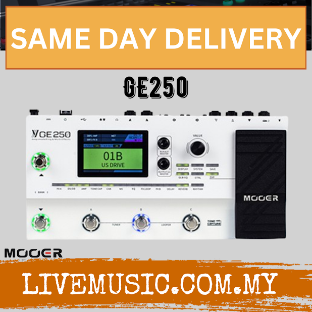 Mooer GE250 Guitar Amp Modelling and Multi Effects Pedal ( GE-250 / GE 250 )