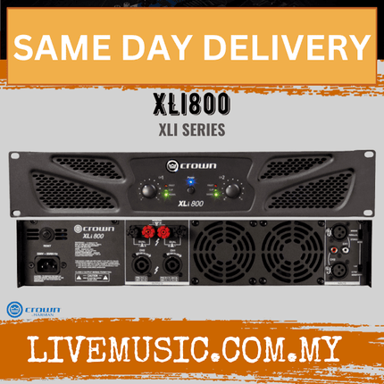 Crown XLi800 Two-channel, 300W @ 4Ω Power Amplifier ( XLi 800 / XLi-800 )