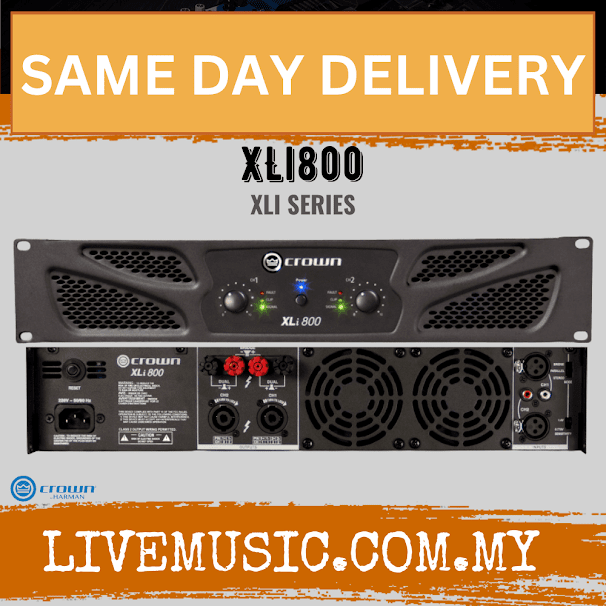 Crown XLi800 Two-channel, 300W @ 4Ω Power Amplifier ( XLi 800 / XLi-800 )