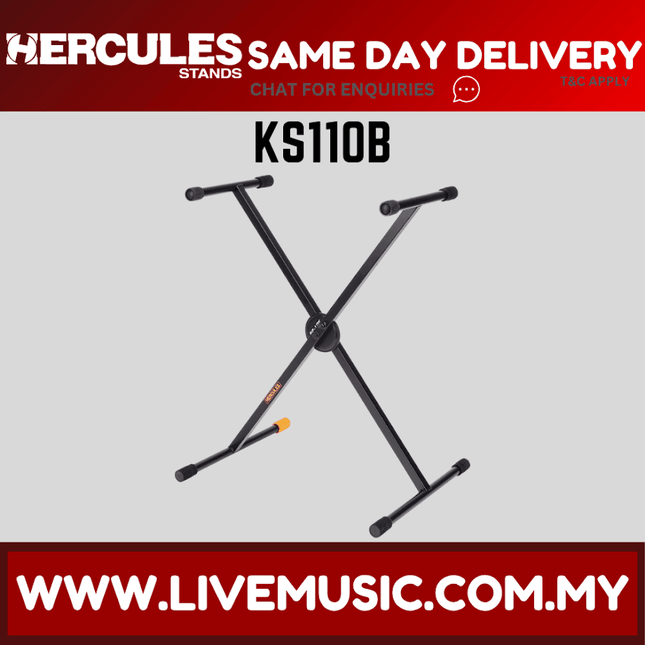 Hercules KS110B EZ-LOK Single X Keyboard Stand (KS110B)