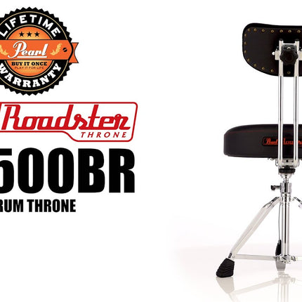 Pearl Roadster Multi-Core Saddle Drum Throne with Backrest (D3500BR/D-3500BR)