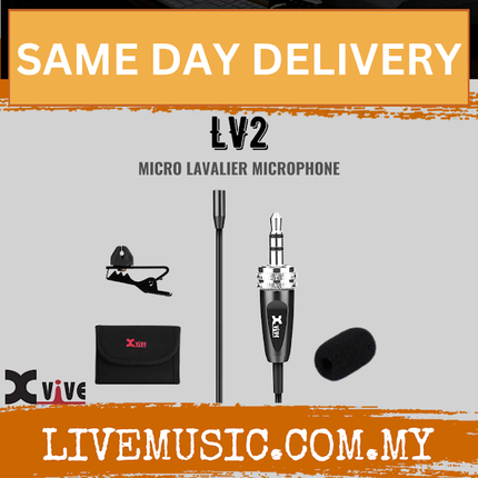 Xvive LV2 Micro Lavalier Microphone Omnidirectional Mic For Wireless System ( LV 2 )