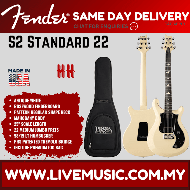 PRS S2 Standard 22 Electric Guitar, Antique White