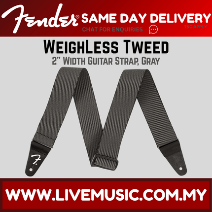Fender WeighLess Tweed Guitar Strap - Grey