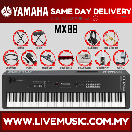 Yamaha MX88 88 Key Weighted Action Synthesizer Controller Keyboard (MX 88/MX-88)