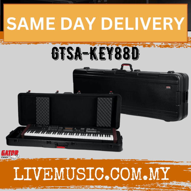 Gator GTSA-KEY88D TSA Series Deep Keyboard Case for Yamaha & Casio with TSA Locking Latches (GTSAKEY88D / GTSA KEY88D)