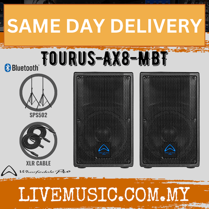 WHARFEDALE PRO TOURUS-AX8MBT Series 250 Watts 2-Way Active Loudspeaker - Each / Pair ( TOURUS AX8MBT / TOURUSAX8MBT )