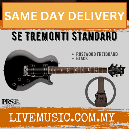 PRS SE Tremonti Standard Electric Guitar with Bag - Black