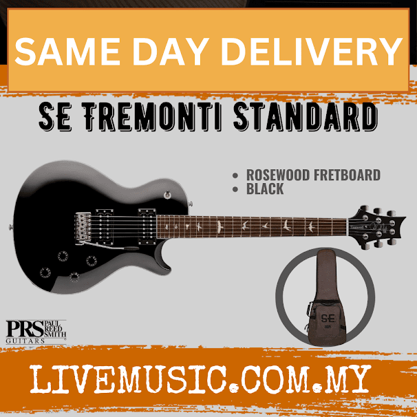PRS SE Tremonti Standard Electric Guitar with Bag - Black