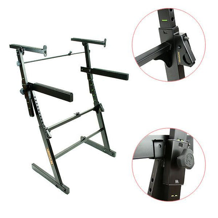 Hercules KS410B Auto-Lock Z-Style Keyboard Stand with EZ-Lok Tier (KS410B)