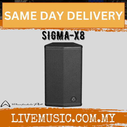 Wharfedale Pro Sigma X8 Passive Two-Way Speaker, Each / Pair - Black (SIGMA-X8/SIGMAX8)