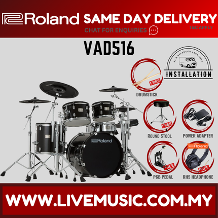 Roland VAD516 V-Drums Acoustic Design Electronic Drum Kit ( VAD-516 VAD 516 ) Replace VAD-507 VAD507