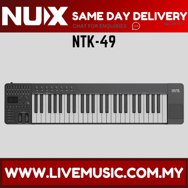 NUX NTK-49 MIDI Keyboard Controller - 49 Kyes ( NTK 49 NTK49 )
