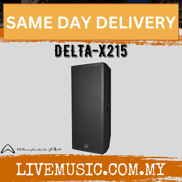 Wharfedale DELTA-X215 passive speaker cabinet, black front grille, ported front