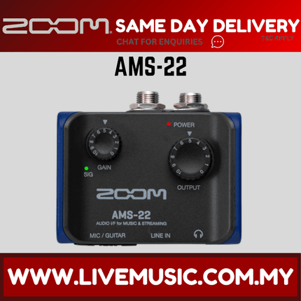 ZOOM AMS-22 USB AUDIO INTERFACE ( AMS 22 / AMS22 )