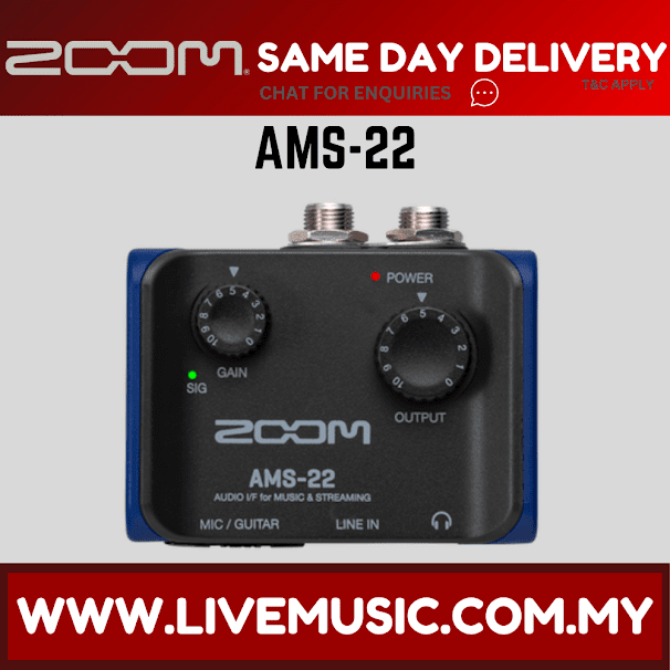 ZOOM AMS-22 USB AUDIO INTERFACE ( AMS 22 / AMS22 )