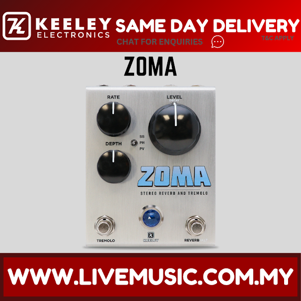 Keeley Zoma Stereo Spring Reverb & Tremolo Guitar Pedal